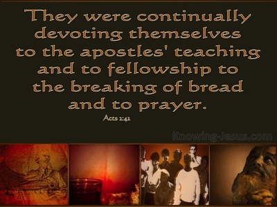 Acts 2:42 Devoted To The Apostles Teaching (brown)